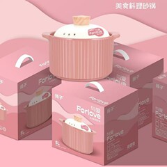 揚子砂鍋5リットル大容量家庭用粥・スープ・料理鍋、乾式調理でも割れない、高温耐性セラミック鍋、卸売