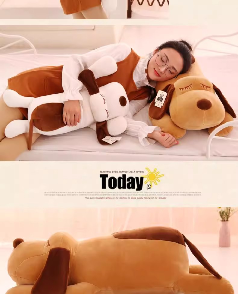 Puppy Plush Pillow Car Ornament Children's Sleeping Doll Birthday Gift Stress Relief Toy