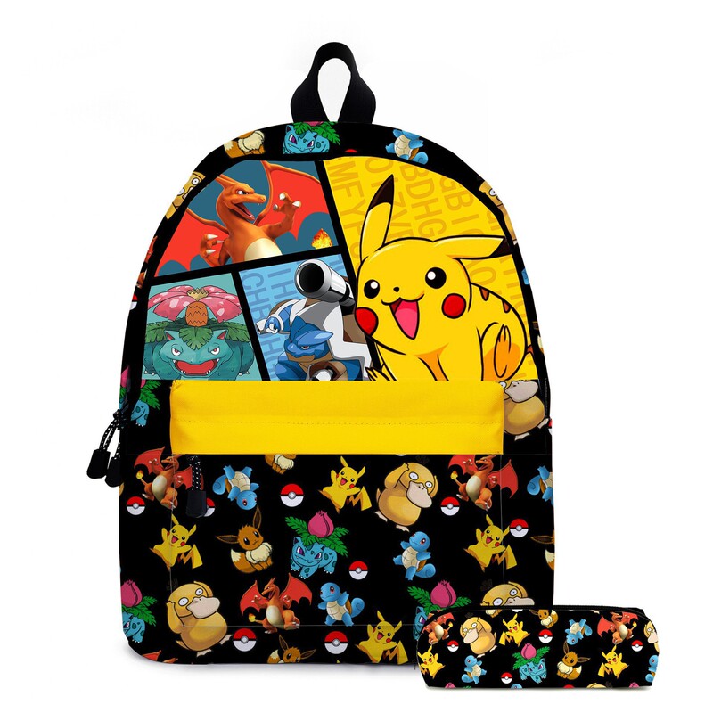 販売促進ピカチュウデジタル宝物キャラクターpokemonバックパック小中学生児童かばん筆袋2|undefined