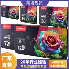 跨境120色高级彩铅36色油性彩色铅笔绘画12 24色学生彩笔美术现货
