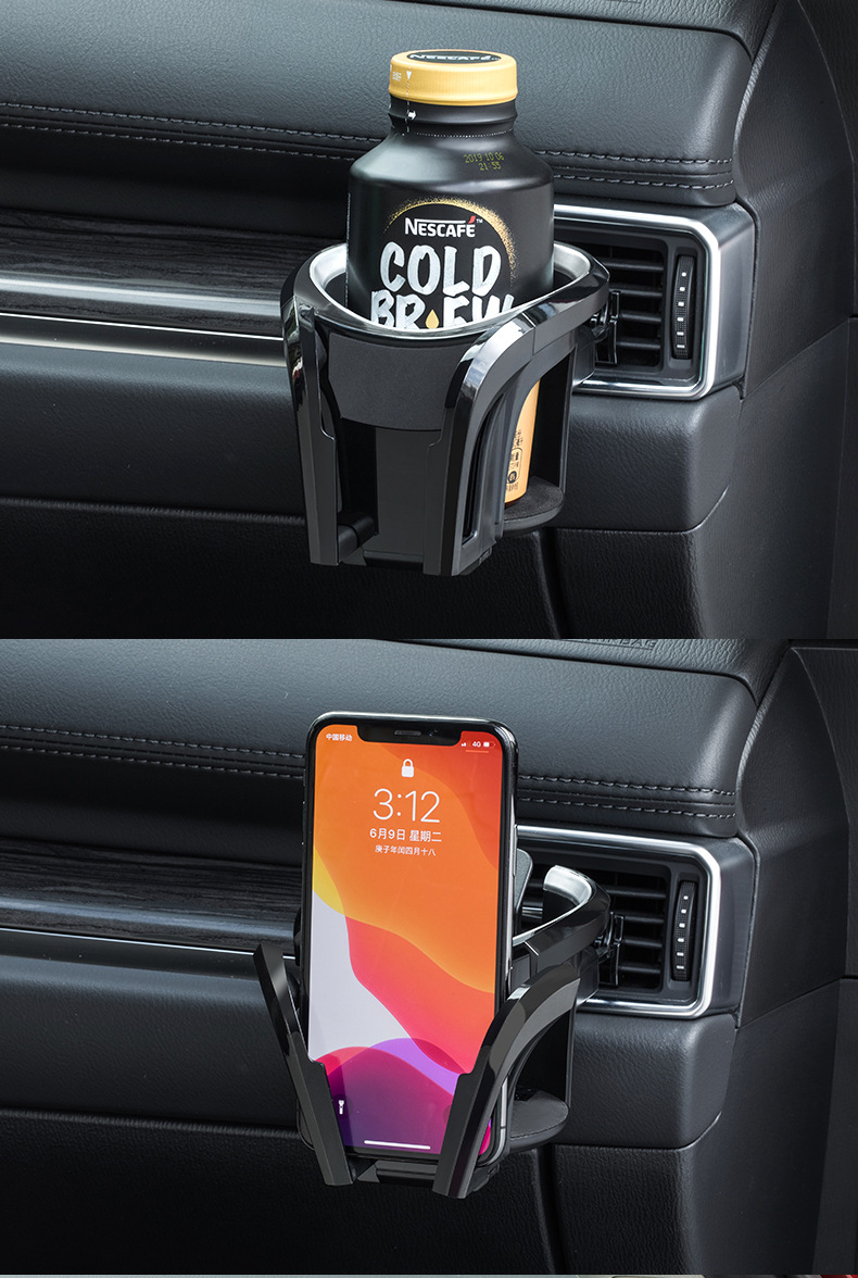 Japanese car water cup holder air conditioning air outlet cup holder with light storage rack tea cup holder cup holder multifunctional beverage holder