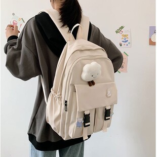 Schoolbag female Korean Harajuku ulzzang high school student ins style simple Mori large capacity backpack backpack