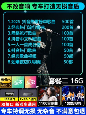 Car DVD player Douyin Popularity List High-Quality Sound Car - 16g-network-selected-popular-songs-1100100-videosincluding-new-songs-high-quality-lossless-music-u-disk