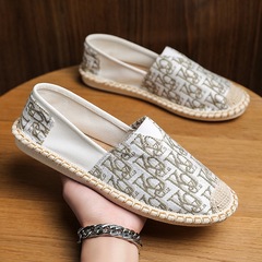 男鞋夏季透氣休閒帆布板鞋懶人一腳蹬老北京布鞋工作軟底漁夫潮鞋