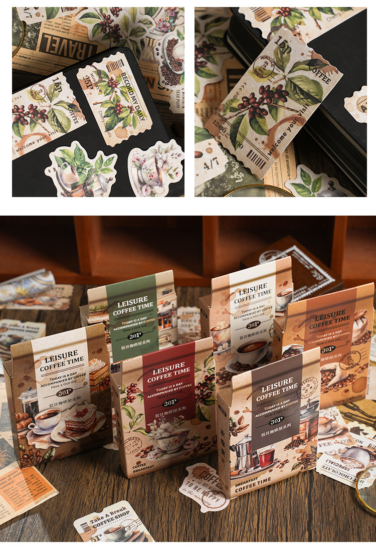 46 teile/schachtel Nette Erdbeere Frische Obst Pflanzen Blumen Kaffee Thema Zauberer Tagebuch Journaling DIY Kreative Siegel Aufkleber – Detail 27