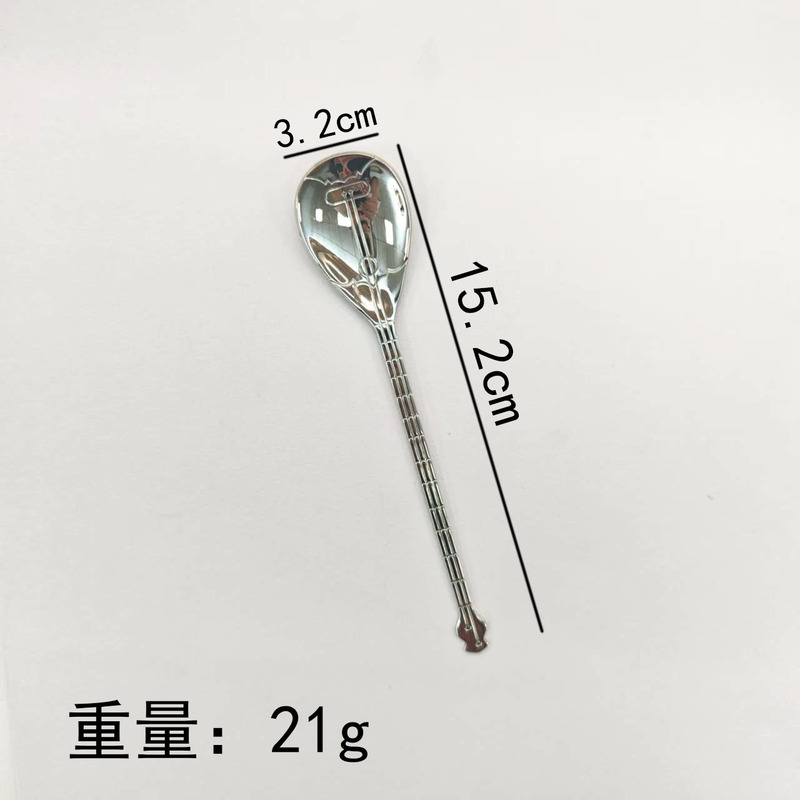 创意304乐器勺不锈钢咖啡搅拌勺餐厅音乐吧勺蛋糕甜品勺马克杯勺|undefined