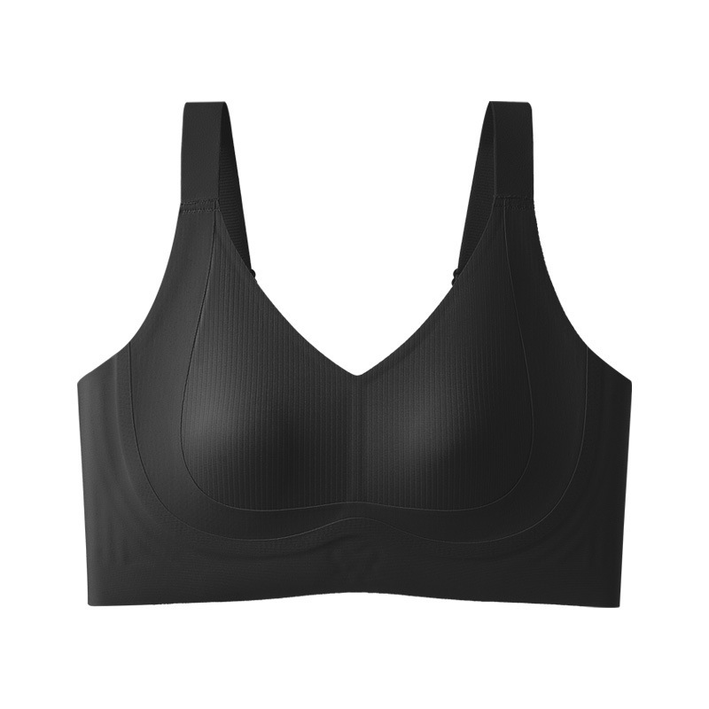 Orejas de conejo de tamaño grande levantan ropa interior de soporte suave damas grandes pechos pequeños sin anillo de acero sujetador se reúnen sujetadores anti-caída