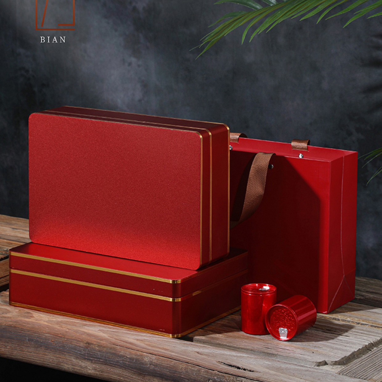 三金边茶叶包装盒空礼盒小罐装茶礼盒空盒岩茶肉桂大红袍红茶空盒