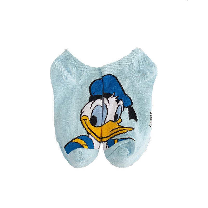 High-Quality Cotton Custom Cartoon Socks from the Factory, No-Show Socks, Women's Invisible Mickey Socks