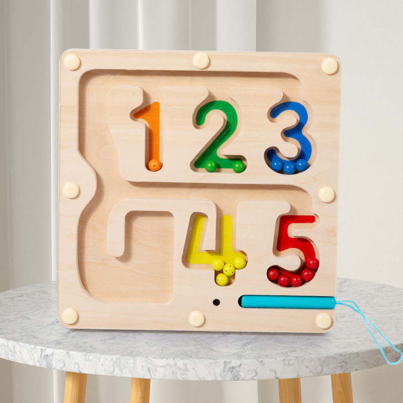 Mushroom magnético avanzado laberinto de madera digital para niños lógica pensamiento clasificación rompecabezas cognitivo educación temprana juguetes inteligencia