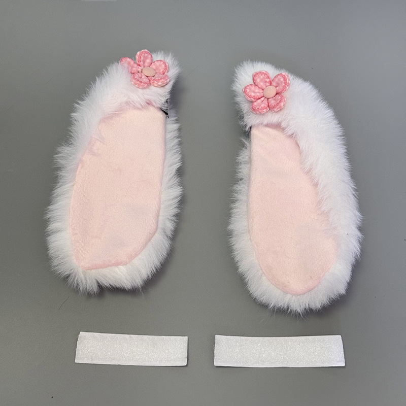 Personalized Rabbit Ear Helmet Decoration Plush Cute Rabbit Ear Earrings Sexy Motorcycle Ski Helmet Decoration Accessories