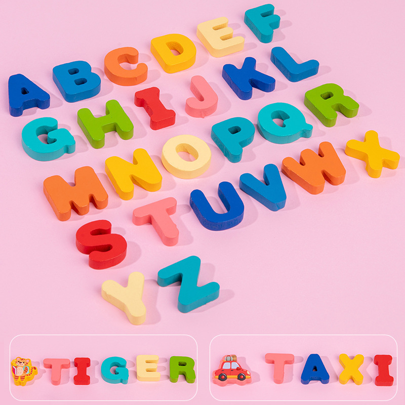 Al por mayor alfabeto tráfico número forma cognitiva pesca tabla logarítmica jardín de infantes rompecabezas de madera rompecabezas juguetes educativos