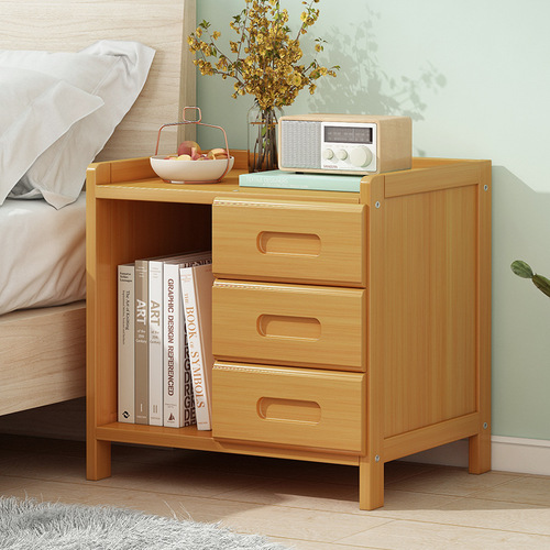 Extremely narrow bedside table Nordic floor-standing solid wood bedroom bedside cabinet home bedside storage cabinet small apartment storage cabinet