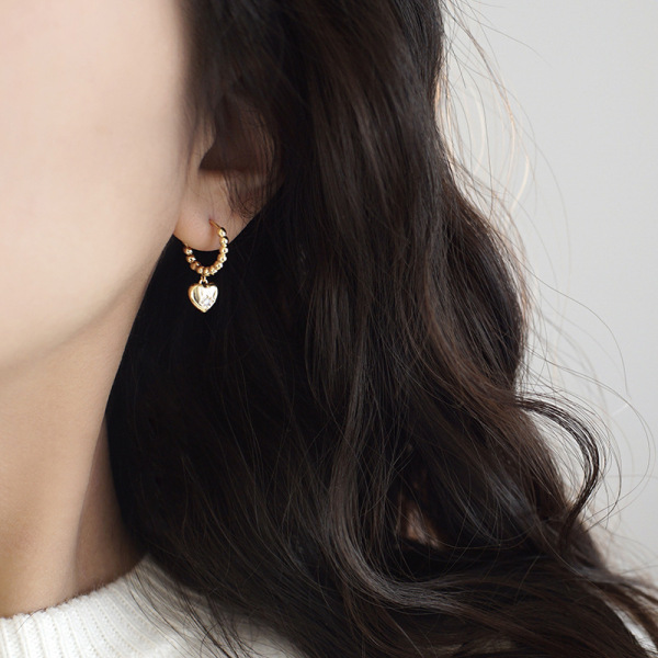 Golden small design elegant earrings
