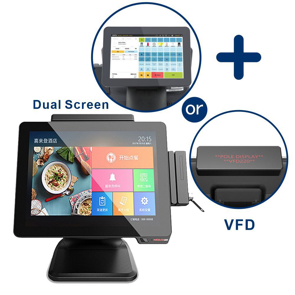 POS品十点一体收银双屏超市批发智能ST9800收银机一体机触摸收银