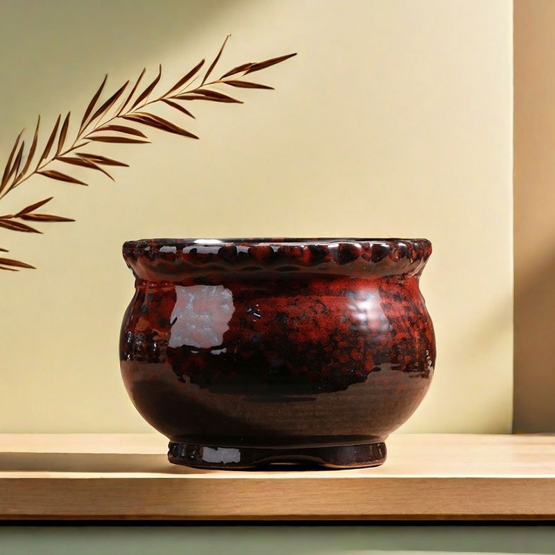 Maceta de maceta de carne de grupo, maceta de cerámica para el hogar, maceta de terracota de gran calibre, planta verde, plato de flores, venta al por mayor