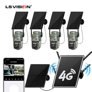 �Բ�ɫ���b4G Sim to WiFi CCTV PTZ Outdoor Solar Camera Kits