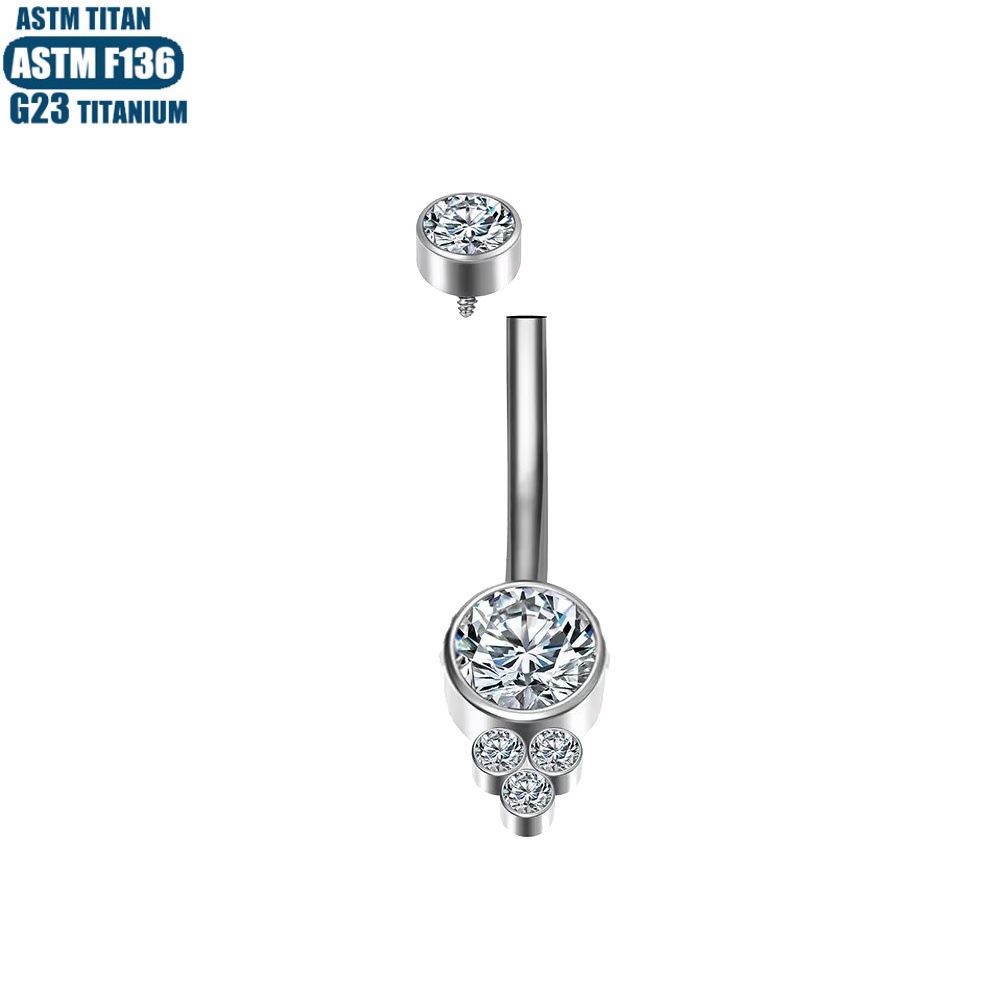 Pointed titanium steel lip stud product view