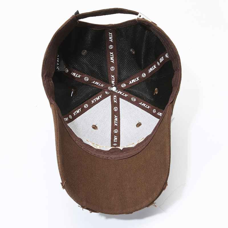 Men's Korean Style Baseball Cap Fashionable Duckbill Cap With Lettering Versatile Hat_voghion.com