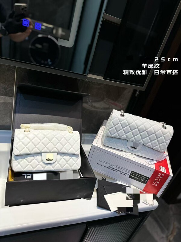 High-End Custom-Made Quilted Chain Bag with Top-Layer Sheepskin, Single Shoulder Crossbody Bag, Chanel-Style Women's Handbag