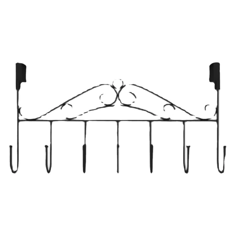 Железная дверь Задний крючок Подвесная стойка Крючок для полотенца для ванной Металлическая подвесная стойка Настенный крючок для одежды Стеллаж для хранения