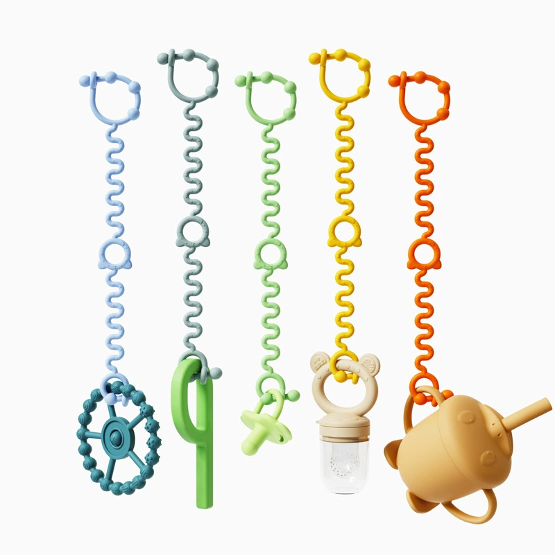 Трансграничные горячие продажи детский силиконовый анти-цепь пищевая соска детская соска анти-потерянная цепь игрушка с детской бутылочкой шнур