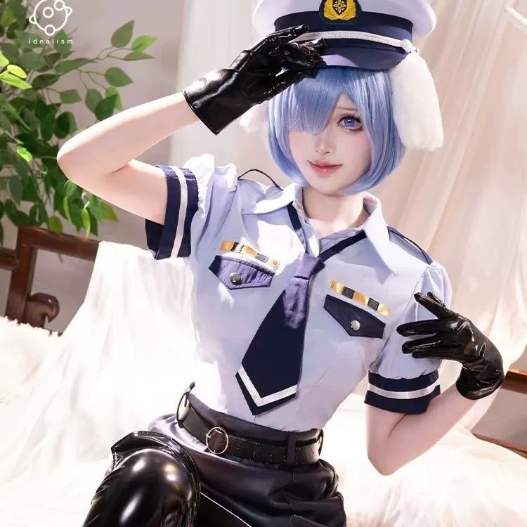 Костюм для косплея «Начиная с нуля», жизнь в другом мире, полицейский с собачьими ушками, Рем, аутентичный костюм для косплея