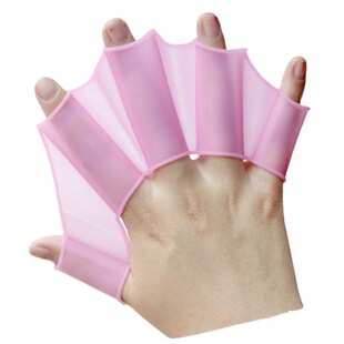 Professional silicone diving equipment rowing Palm webbed adult training children swimming hand poof freestyle gloves hand Pu