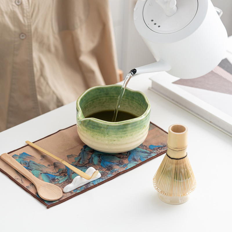 跨境抹茶茶具套装日式陶瓷抹茶碗茶具套装带嘴百本立工具亚马逊|undefined
