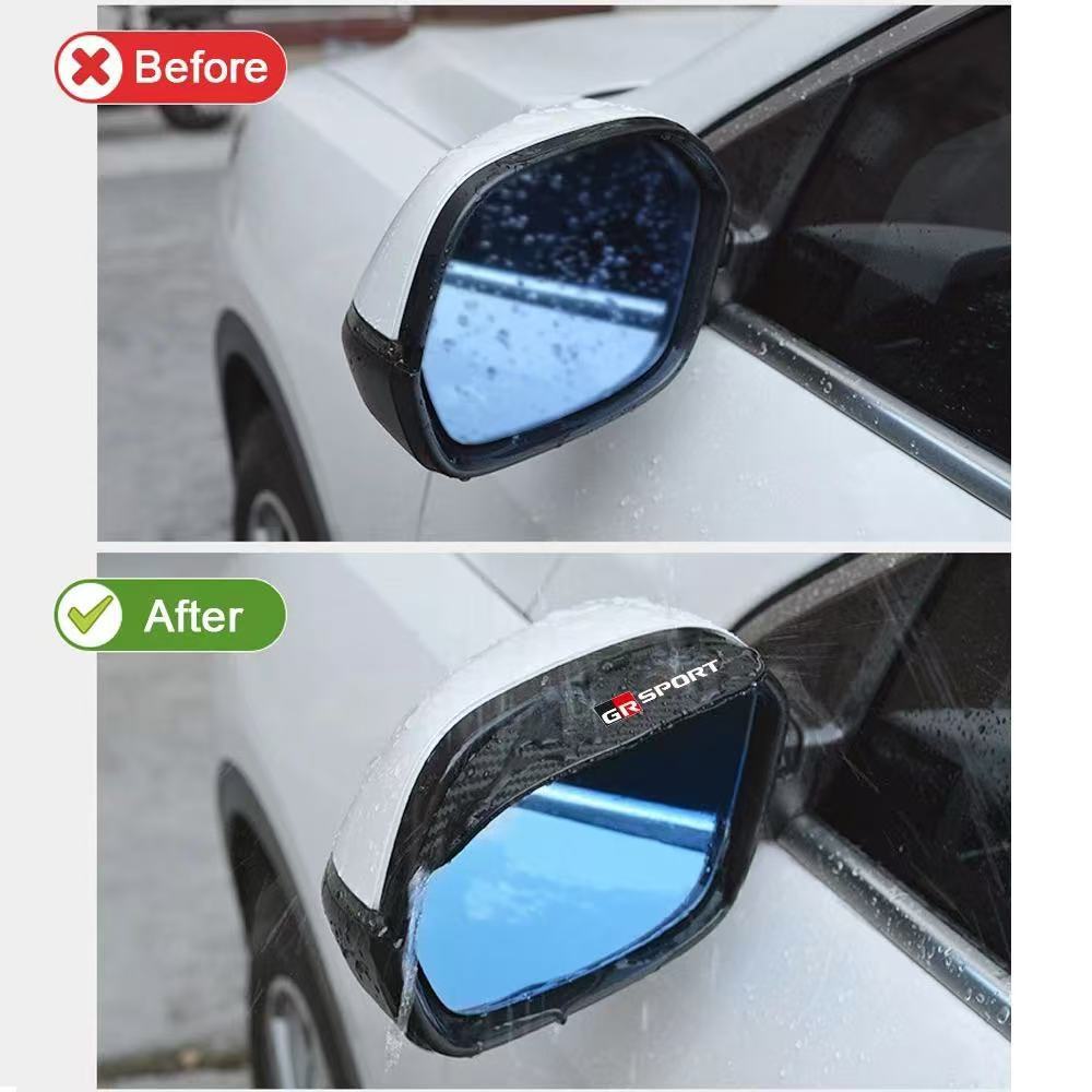 Customizable Cross-Border Car Rearview Mirror Rain Shield, Thickened Carbon Fiber Texture Rearview Mirror Rain Guard