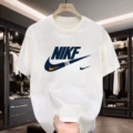 White (navy blue label)