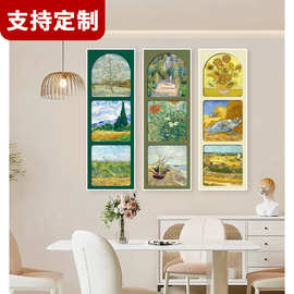 西方油画中古复古风艺术装饰画玄关画欧式挂画客厅卧室沙发布置
