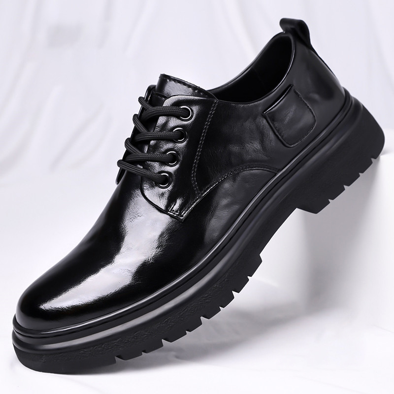 Classic British Style Formal Leather Shoes For Men Office Wear_voghion.com