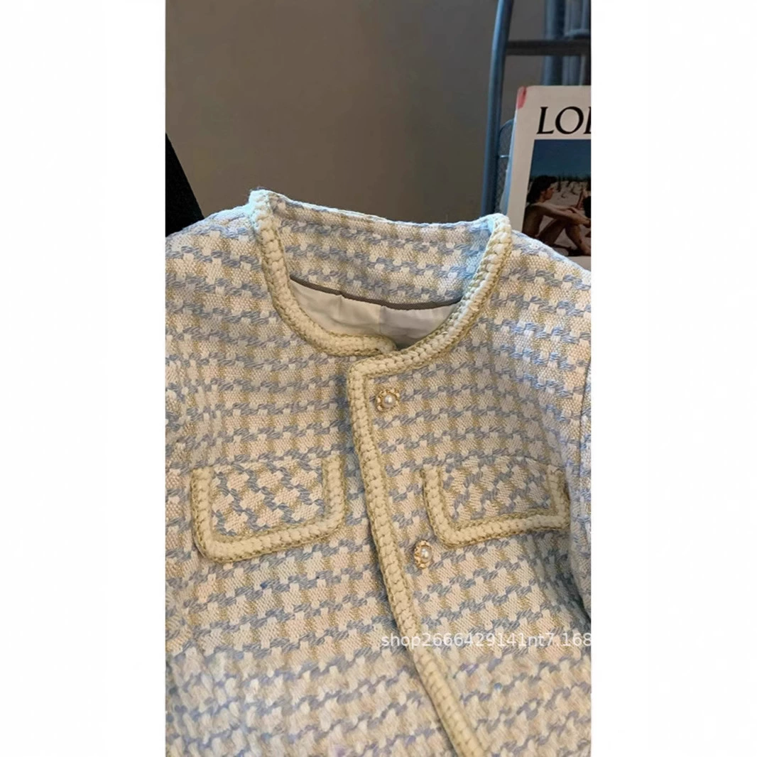 Демисезонная куртка, короткий костюм, стиль Chanel, французский стиль, для подростков