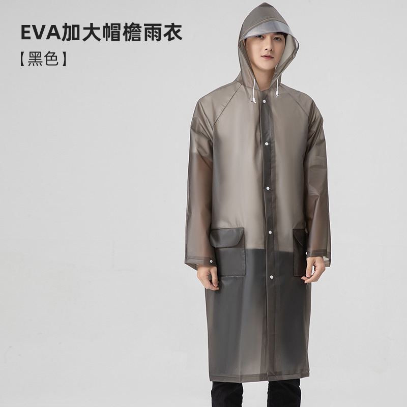 Fabricantes de suministro de EVE portátil chaqueta de lluvia al aire libre turístico unido chaqueta de lluvia gran gorra de botón para adultos chaqueta de lluvia
