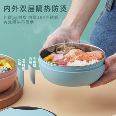 嚴選304不鏽鋼保溫便當盒家用防摔兒童碗帶餐具便攜學生飯盒餐盒