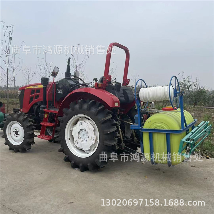 600斤皮带传动打药机 拖拉机卷管打药机 进地拉管打药机