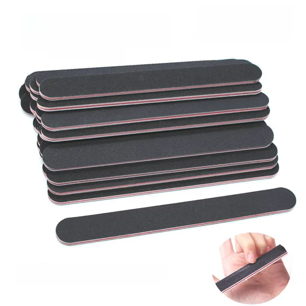 Factory Direct Sales Red Core Black Nail File Double-Sided Thickness File Polishing Strip Eva Sanding Strip Large Quantity in Stock
