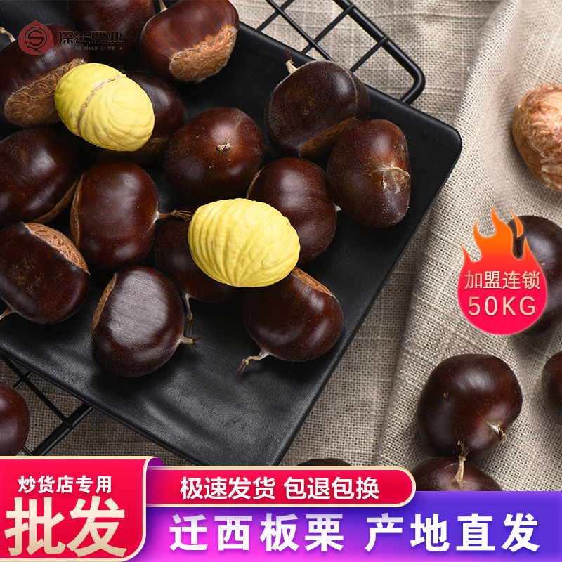 2025正宗迁西板栗批发 河北313板栗生新鲜 油栗糖炒3113栗子100斤