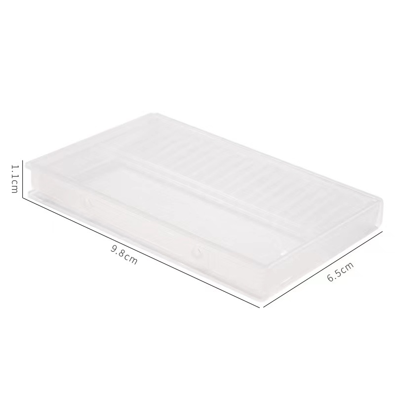 Nueva caja de almacenamiento de la cabeza de pulido de uñas 20-agujero portátil frente-tratamiento a prueba de polvo Flip caja de almacenamiento de herramientas de la tienda de uñas
