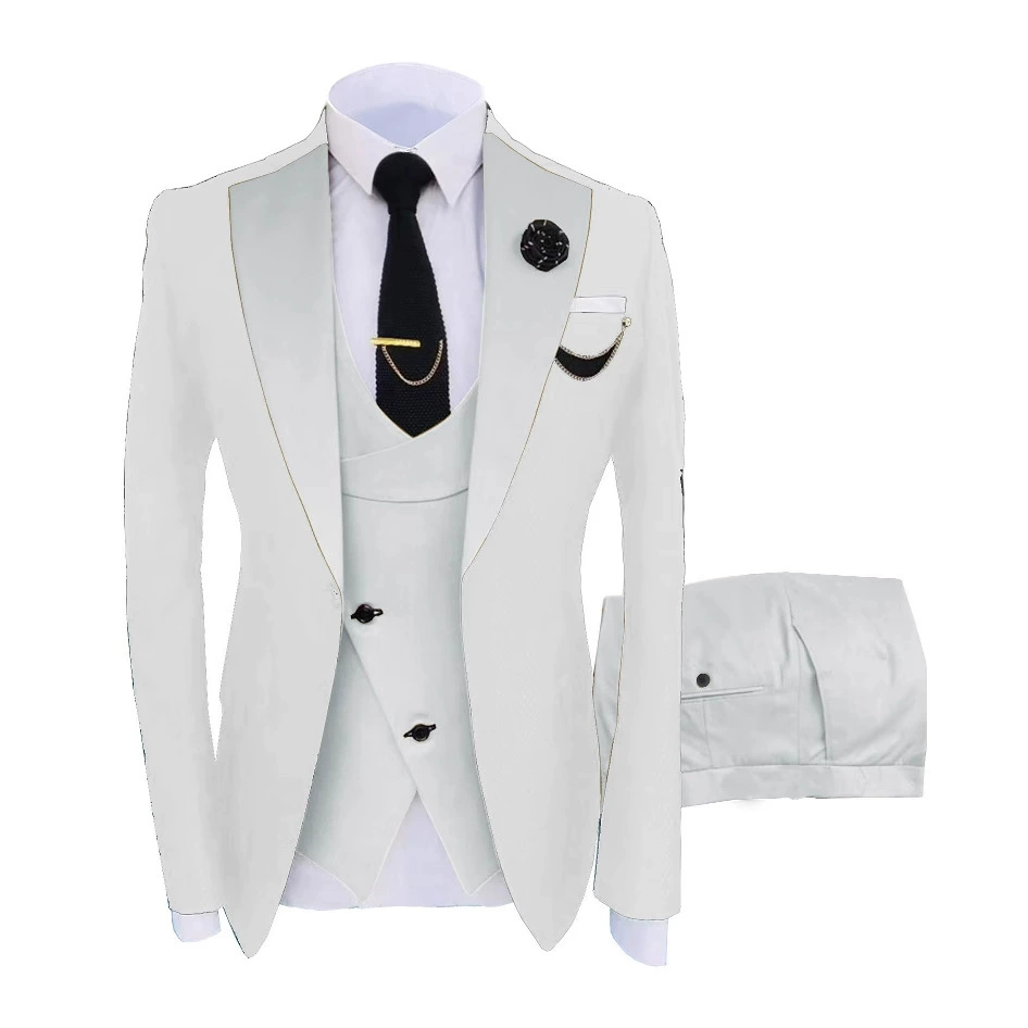 (Cross-border trading), men's set, suit, dress, Aliexpress, 3 piece set, slim fit