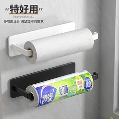 キッチン用ロールペーパーホルダー穴なしキャビネットロールペーパーホルダー壁掛け式ラップ雑巾収納ラック家庭用