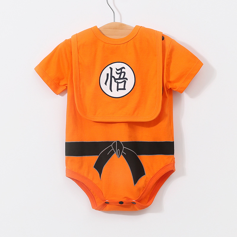 Ropa de bebé de dibujos animados ropa de verano y otoño Wukong Dragon Ball serie divertido algodón bebé mameluco mono transfronterizo al por mayor