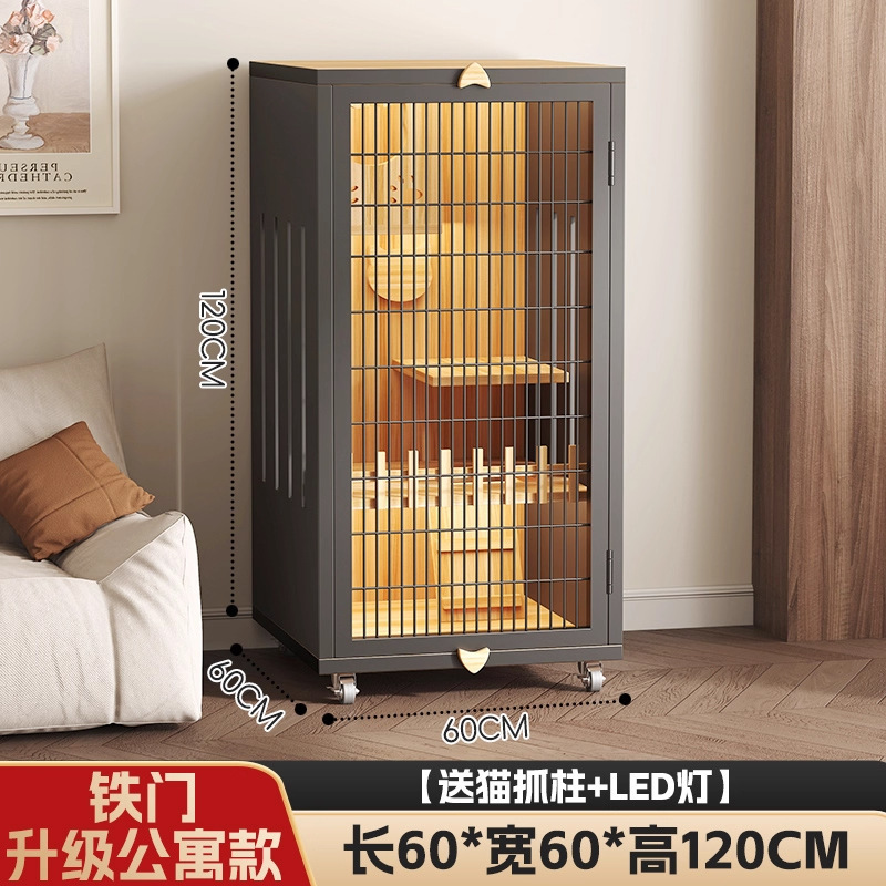 实木豪华猫别墅家用室内猫笼子超大自由空间猫窝客厅猫舍猫笼子|undefined