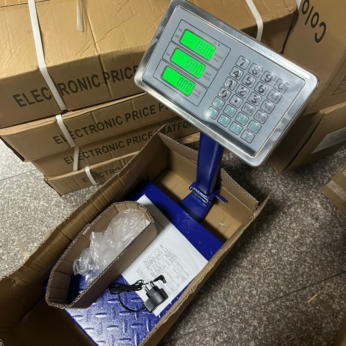 Báscula Electrónica de Plataforma Plegable 150kg 100kg CS de Placa de Acero para Casa, Tienda y Fábrica