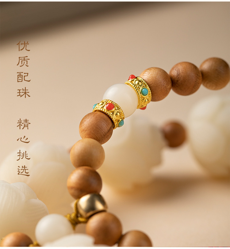 Car Rearview Mirror Pendant Haoyunlian Baby Buddha Bodhi Lotus Car Interior Decoration Ladies Car High-End Pendant