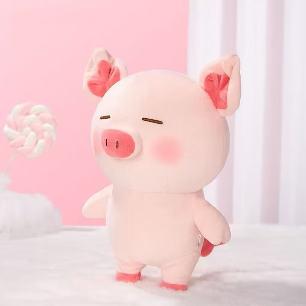 Popular internet celebrity standing pig plush toy, cuddly pillow for sleeping, small pig plush toy, children's gift