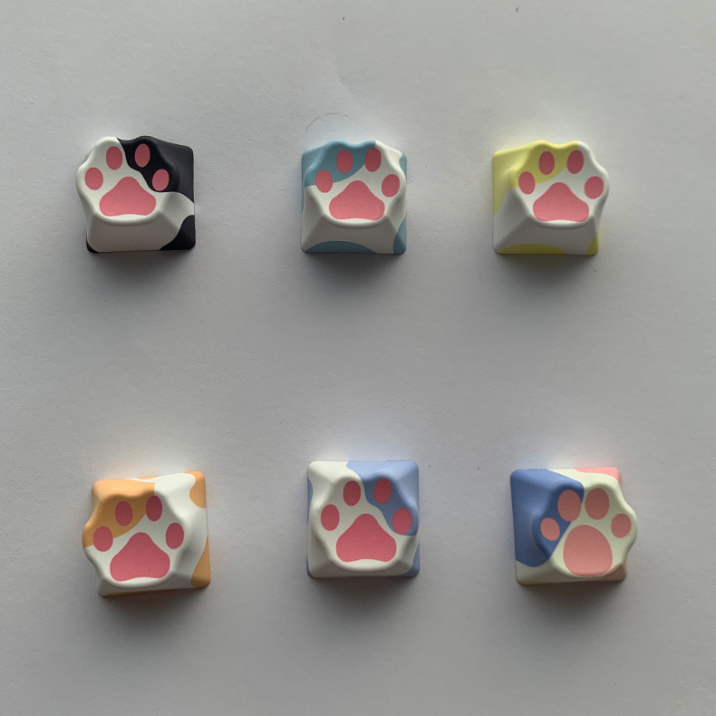 猫の爪 5 面昇華混合色 pbt 素材クロス軸メカニカルキーボード猫の爪マルチカラーパーソナライズされたキーキャップ|undefined