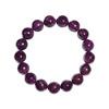 Organic crystal, purple round beads pomegranate, bead bracelet