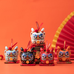 龍年擺件錢錢龍創意陶瓷儲錢罐擺件存錢罐收銀台店鋪開業家居禮品